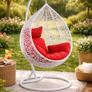 Висящ ратанов стол – Градинска люлка Moris водоустойчива