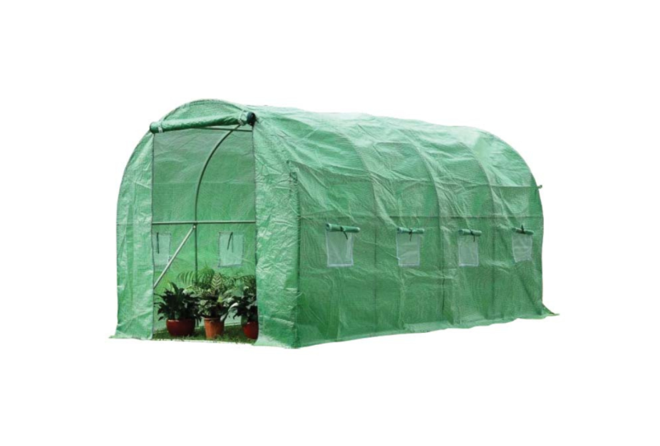 Тунелна Оранжерия 4×3×2 м с 2 врати и 8 прозореца