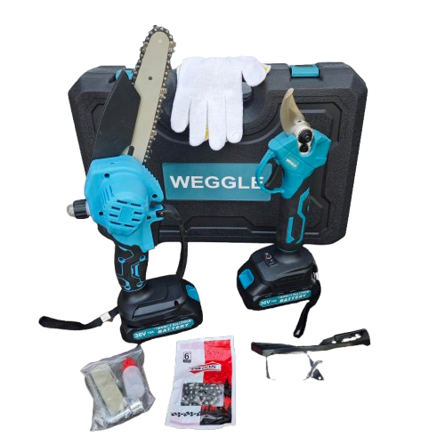 Kомплект 2в1 Акумулаторна Лозарска Ножица и МиниТрион Weggle - Image 4